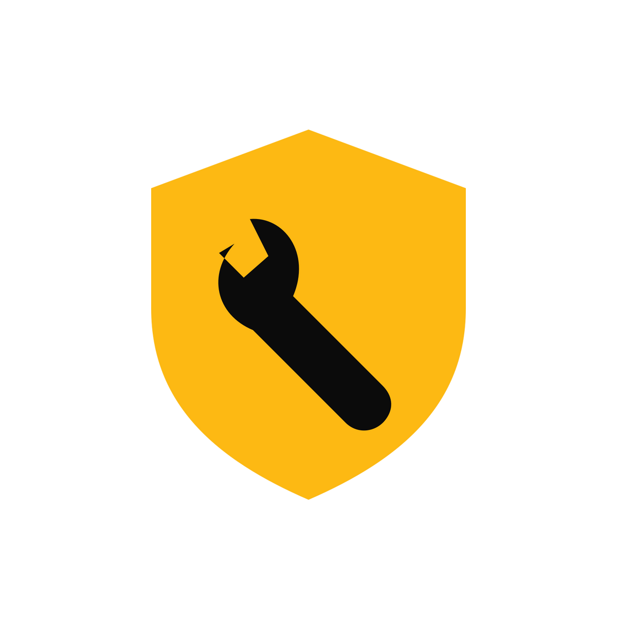 A protective shield containing a spanner for ongoing store maintenance.