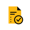 A regulatory document with a prominent approval check and European stars.