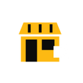 A marketplace storefront with a launch flag.