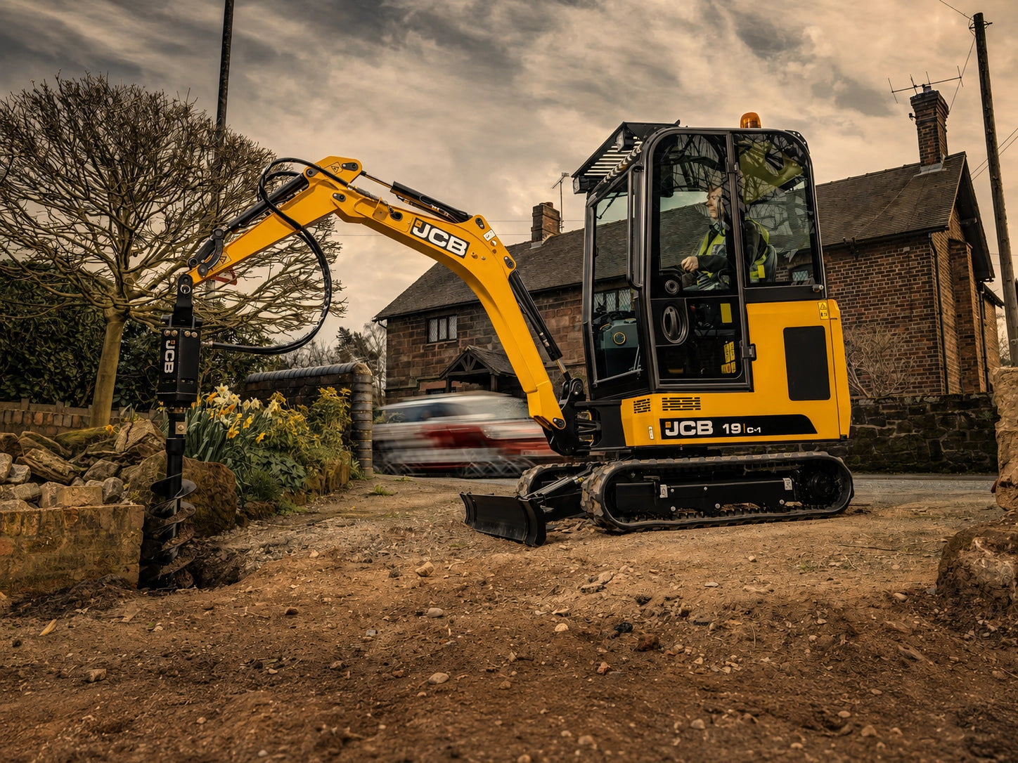 Minikoparka JCB 19C-1 EProp z tiltrotatorem