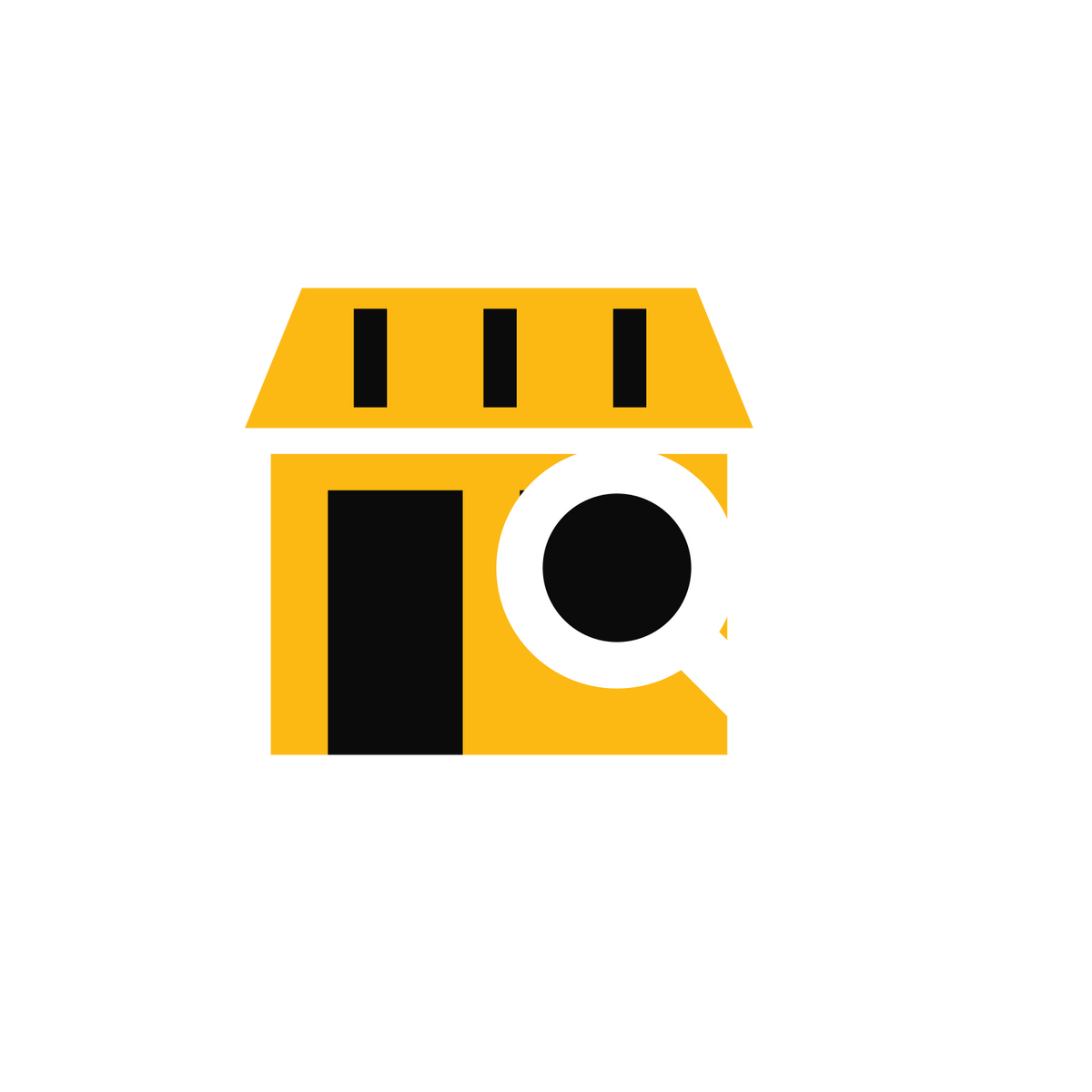 A storefront examined through a large magnifying glass.
